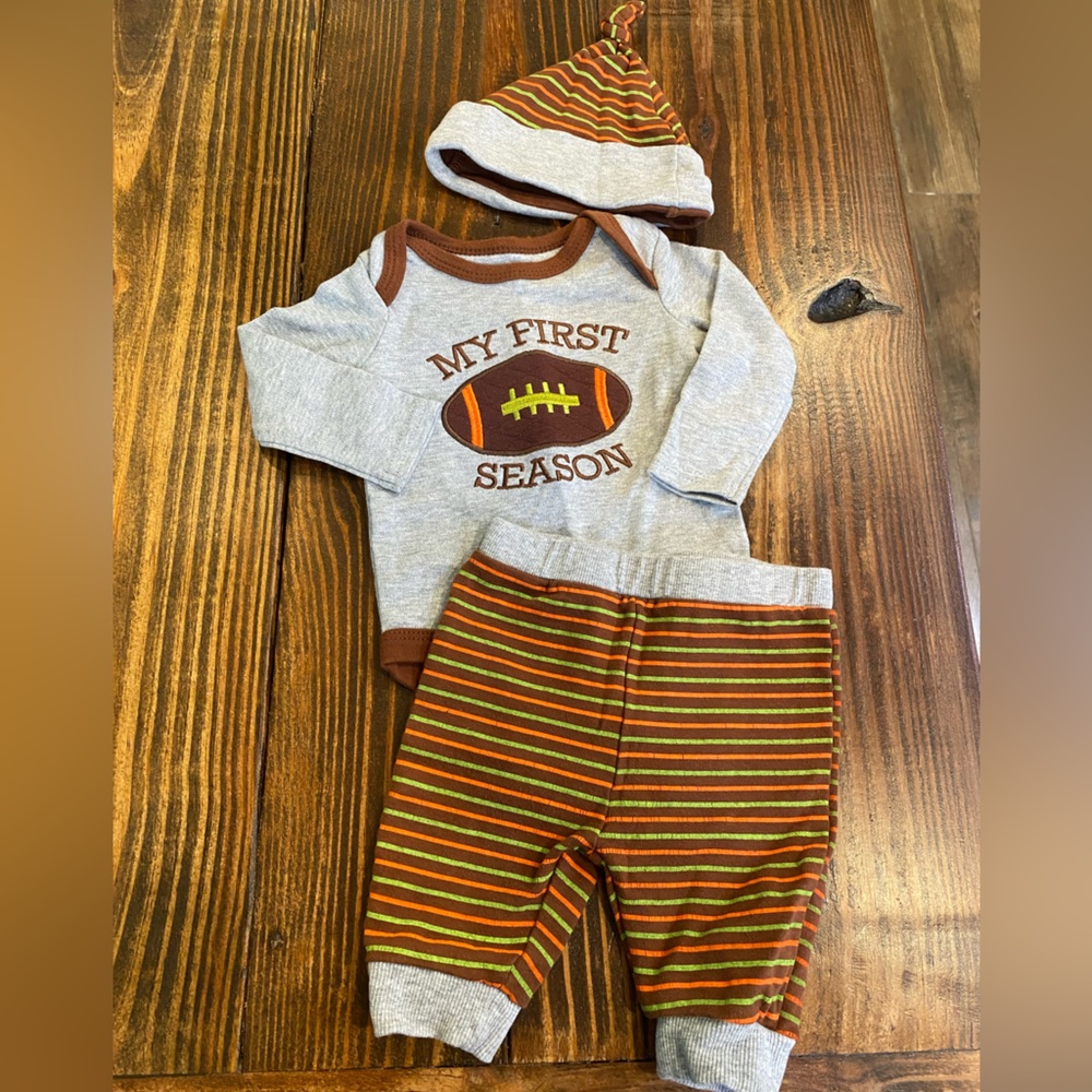 Baby Essentials not just the basics football outfit